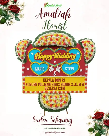 Papan Bunga Pernikahan Kutoarjo